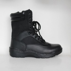 Korkea Nilkka Musta PU Pinnoitettu Nahka Ylemmän armeijan Taktinen Boot