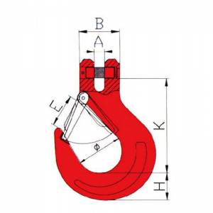 G80 Clevis Sling -koukku lukolla