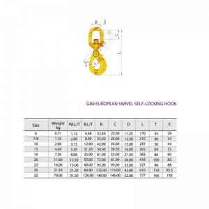 G80 kääntyvä itselukittuva turvalukko maalattu