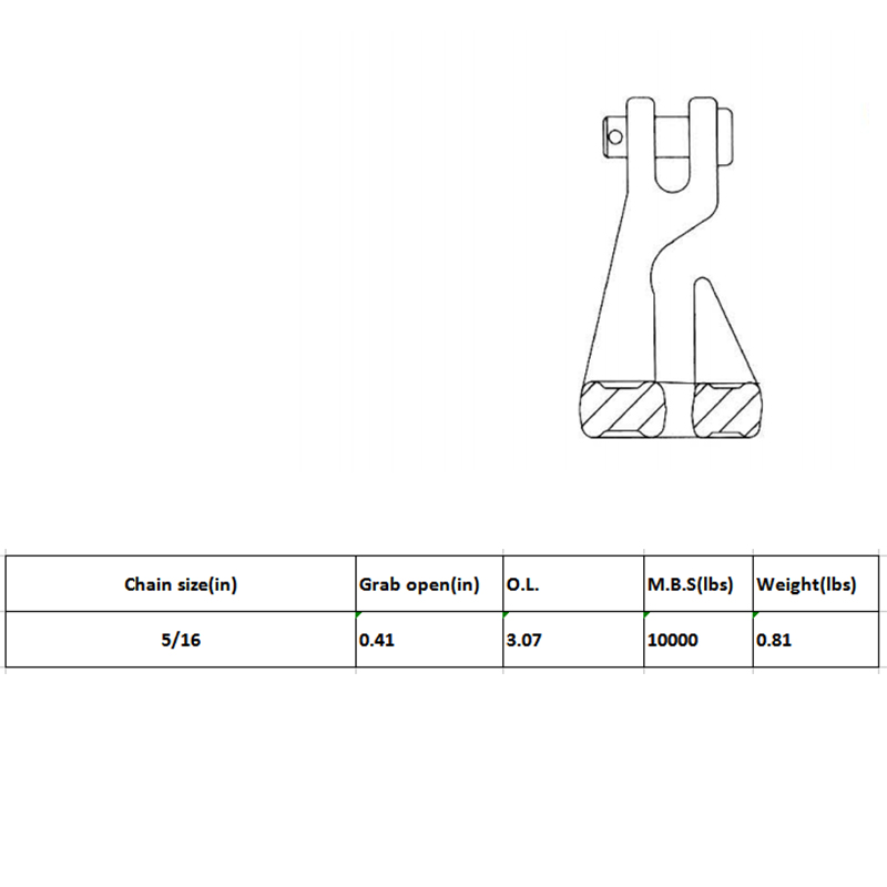 Taotut Alloy Clevis Grab Bend Hook