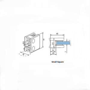 Ruostumattomasta teräksestä valmistettu neliön tyyppi Lasipuristin