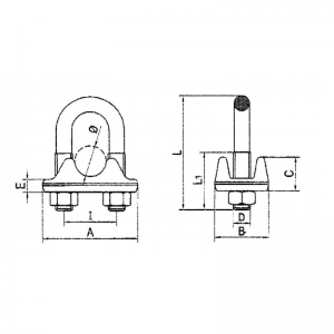 Italia Tyyppi Drop Forged Wire Rope Clip