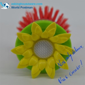 AKDB002 Pieni, kätevä kukkamuotoinen keittiönpuhdistusharja