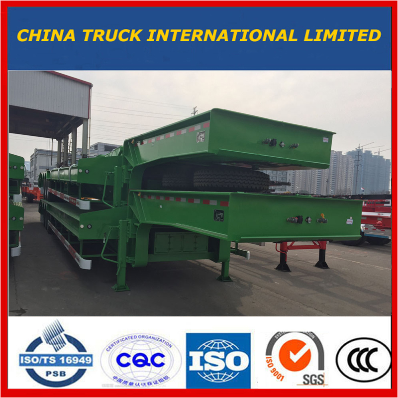 3-akselinen kaivinkoneen kuljetus Gooseneck Lowboy Low Bed Lowbed Semi Trailer
