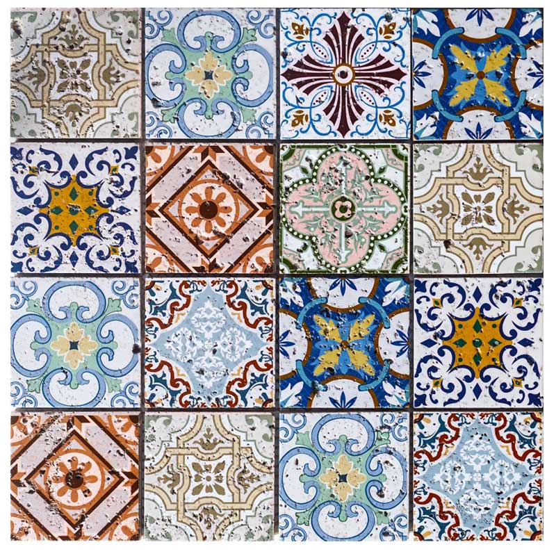Muoti marokkolainen tyyli vesisuihkumarmori mosaiikki Backsplash-laatoille