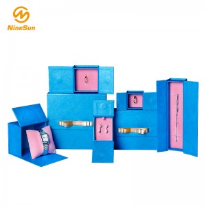 Muokattu logo painettu ylellinen tukku korurasia sarana, vihkisormus laatikko