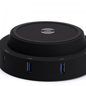 Kannettava matkapuhelimen langaton laturi moniporttisella USB-latauksella