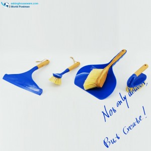 Akbrandin kotitalouksien bambukahvanpuhdistusharjat, 4in1, syvän sininen