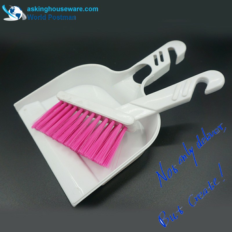 Akbrand pienikokoinen Dustpan-harjaharja L-muotoisella harjalla