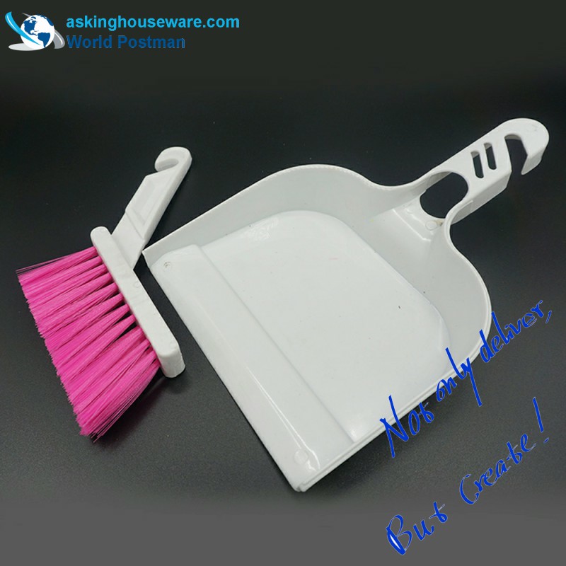 Akbrand pienikokoinen Dustpan-harjaharja L-muotoisella harjalla