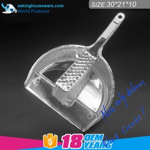 Akbrand Semicircle Dustpan Brush Broom hopeapinnoitetulla pitkällä kahvalla