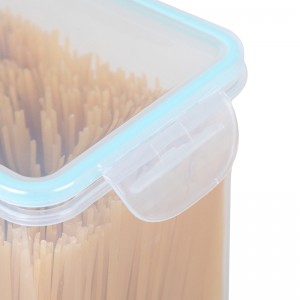 Läpinäkyvä 2,6 litran muoviset säilytysastiat ilmatiivisellä kannella