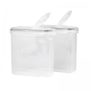 2 kappaletta 4 sivulukituskansi ilmatiiviissä kuivissa viljoissa käytettävien elintarvikkeiden säilytysastiasarja