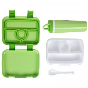 Vuotokestävä 4-osastoinen Bento-Style lasten lounasrasia