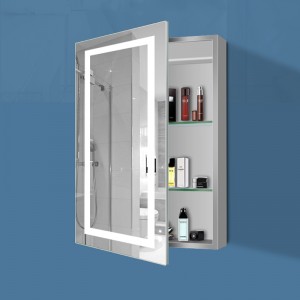 EU: n ja Yhdysvaltojen ylellinen LED-valaistu taustavalaistu kylpyhuonepeililääketieteellinen kaappi-ENE-AC-101