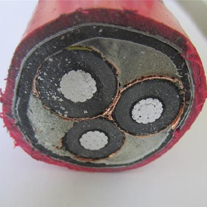 Keskijännite 11KV 3-ydinpanssaroitu kaapeli / PVC-Swa-sähkökaapeli teräslanka
