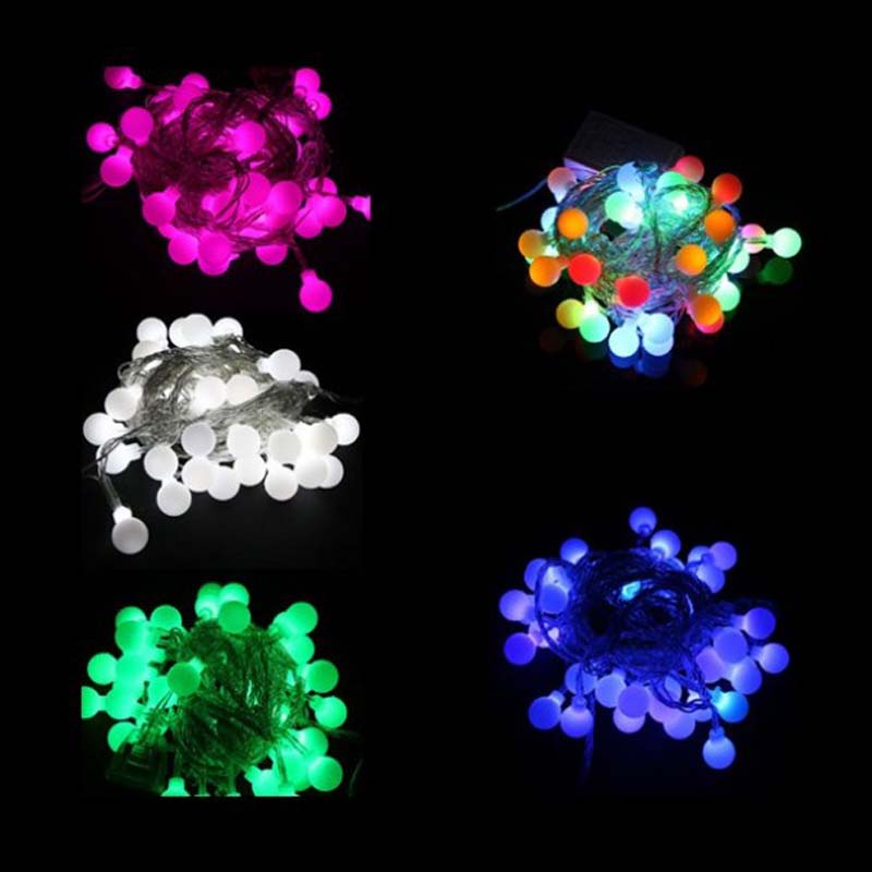 LED-pallo merkkivalot Väri joulupallo merkkivalot Koristeelliset valot