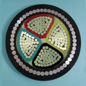 600v Xlpe -alumiininen panssaroitu kaapeli vaihdekaapelin HDD-takki 150 mm 4-ydininen panssaroitu kaapeli