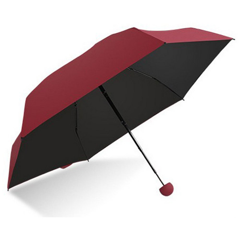 hyvä kompakti taitettava 5-kertainen minikapselin sateenvarjo muovikotelolla