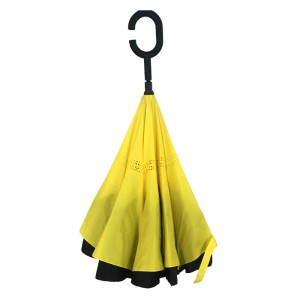 Uusi muoti tuulenpitävä yläpuolella oleva autovarjo, käänteinen sateenvarjo