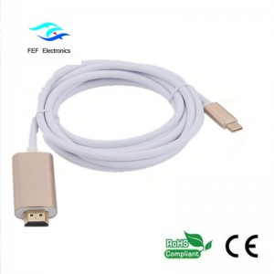 USB-tyypin c-HDMI-urosmuuntimen ABS-kuori -koodi: FEF-USBIC-013