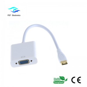 Mini HDMI uros-VGA-naarasmuunnin-koodi: FEF-HIC-004