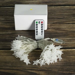 Merkkijonovalaisimet, Rymbo 34ft sisä- ja ulkokäyttöön tarkoitetut tähtivalot LED-lämminvalkoiset LED-merkkivalot ja USB-käyttöinen \u0026 läpinäkyvä merkkikaapeli ja kaukosäädin