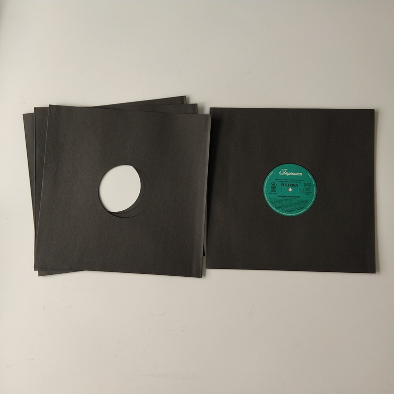33RPM mustan paperin vinyyli-LP-levyjen tallennuksen sisähihojen suojukset