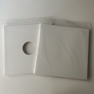 12 valkoista pahvi LP / levykuorta Ei reikää