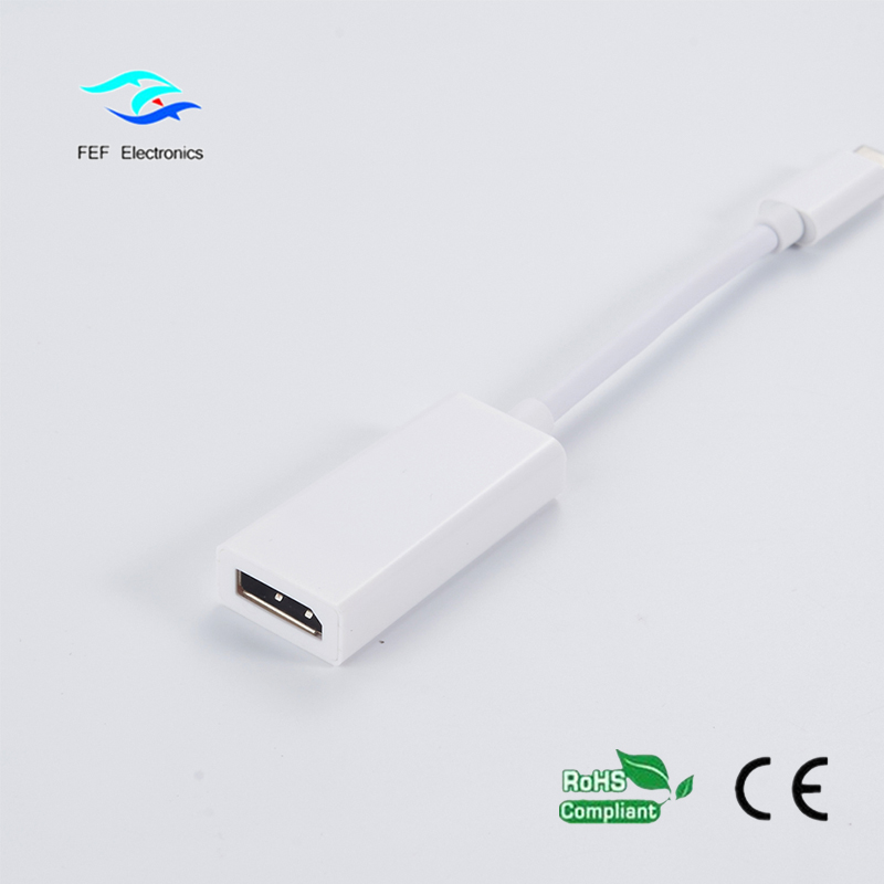 USB-tyyppi c naaraspuolisen ABS-kuoren näyttöporttiin
