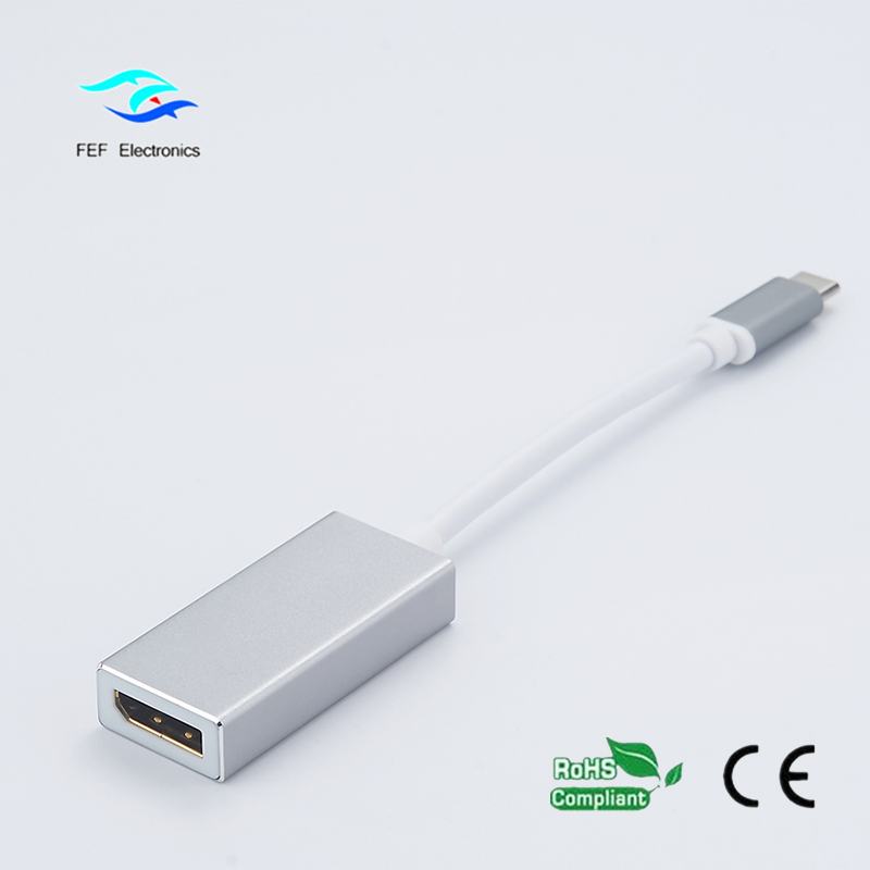 USB-tyyppi c naaraspuolisen ABS-kuoren näyttöporttiin