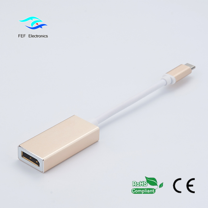 USB-tyyppi c naaraspuolisen ABS-kuoren näyttöporttiin