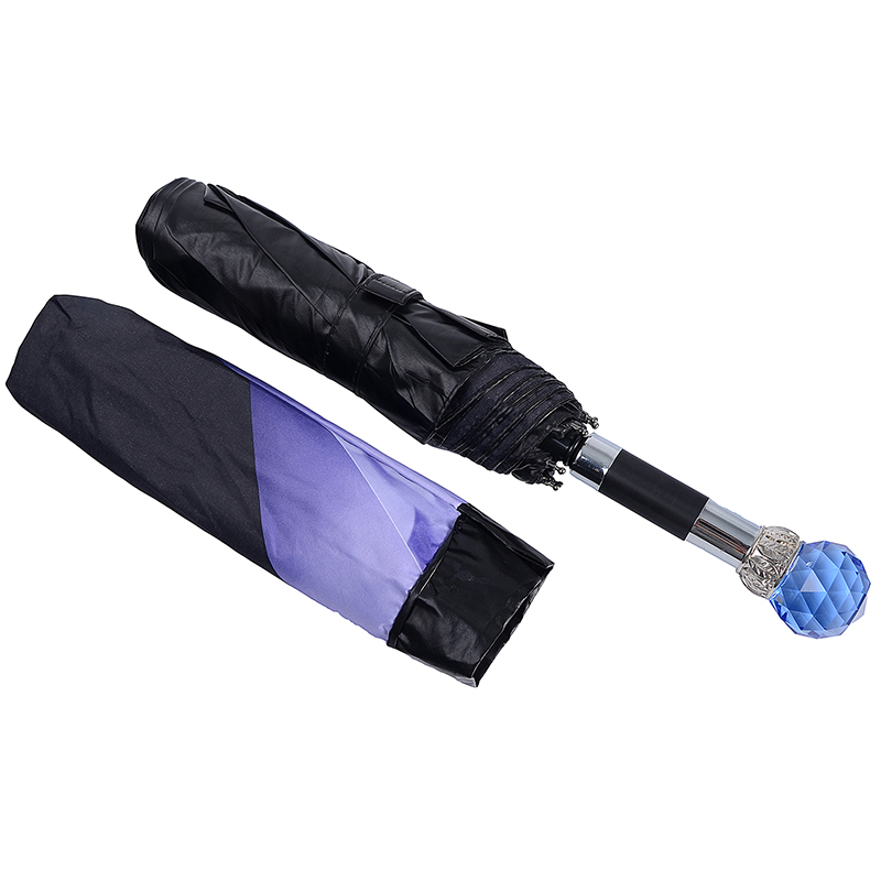 Tukkumarkkinat Kokoontaittuva matkavarjo aurinko UV halvin mukautettu 3-kertainen sateenvarjo