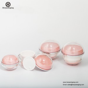 HXL216 pyöreä tyhjä kosmeettinen purkki, kaksinkertainen seinäsäiliö, ihonhoitotakki