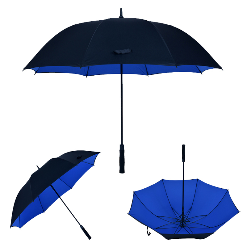 kaksikerroksinen 2-kerroksinen yritysgolf sateenvarjo
