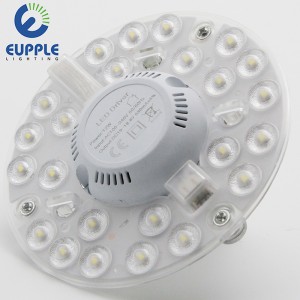 DIY LED-kattovalaisin, jossa magneetti korvaa helpon sisätilojen DIY led-moduulin led-kattovalaisimen