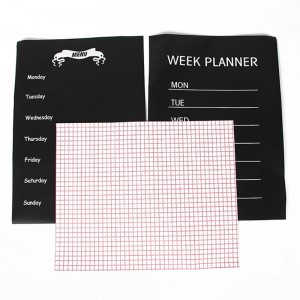 Mittatilauskoko vihreä / musta / valkoinen liitutaulu PP-muovikalvo