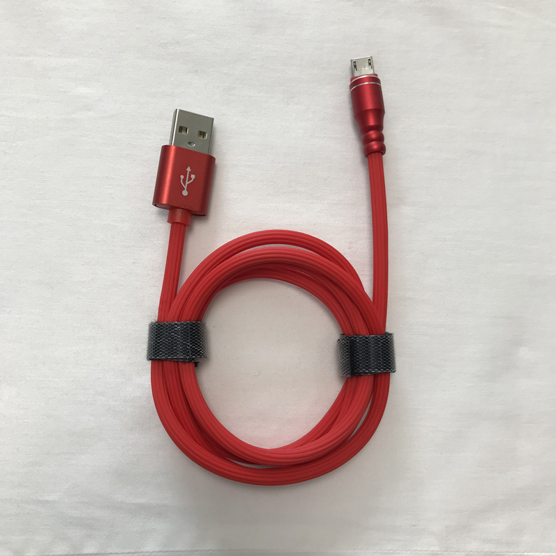 Nopeasti ladattava alumiinikotelo pyöreä TPE-USB-kaapeli mikro-USB, tyyppi C, iPhonen salaman lataus ja synkronointi