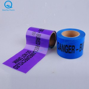 VAARA / VARO Haudattu pää alle varoitusnauhaa; Kaapeli- / kuituvaihevaroitusnauha