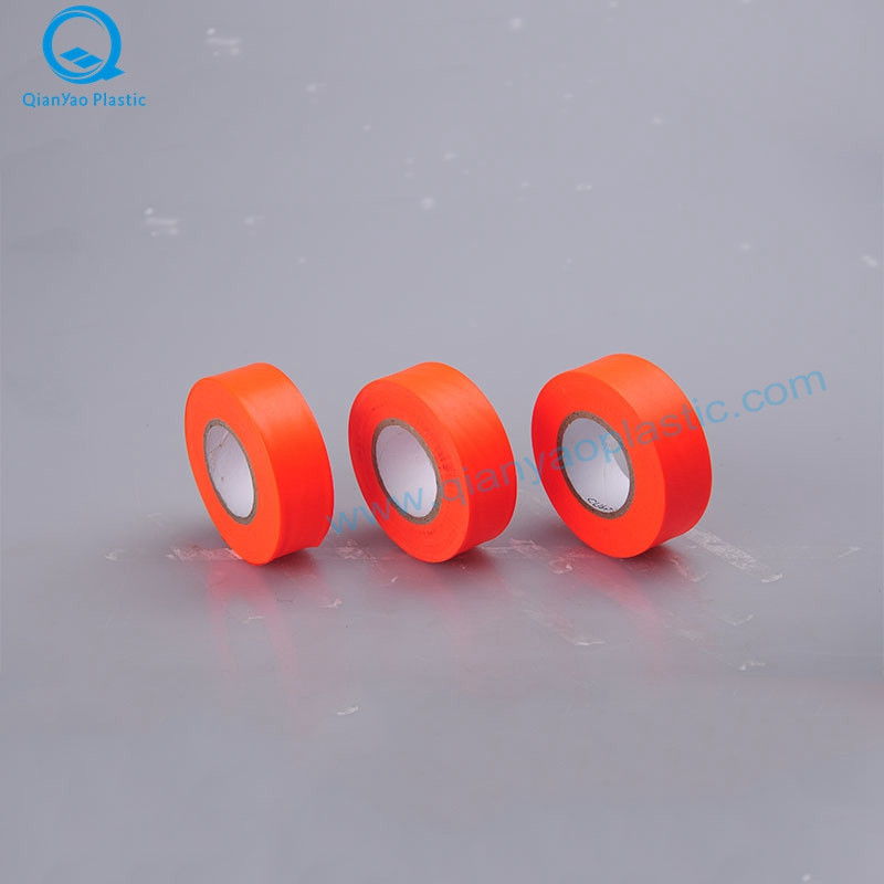 1-3 / 16'X150 '/ 300' Kanada oranssi / vaaleanpunainen PVC-ei-kohokuvioitu liputeippi