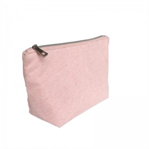 Kestävä kannettava kuljettava pieni luonnonkuitu vetoketjullinen kosmetiikkapussi