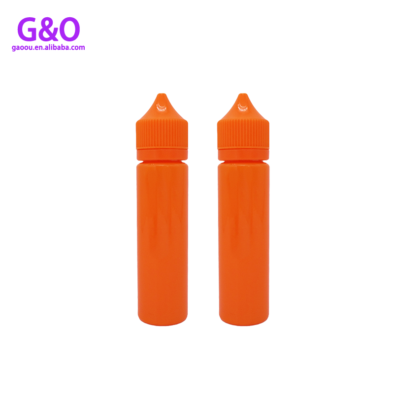 lemmikkieläinten nestemäinen pullo vape eliquid muovipullo 60ml oranssi väri uusi pullea gorilla e cig nestemäinen muovipullo pullot