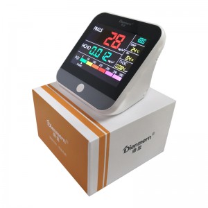 Formaldehydin ilmanlaadun testaaja PM2.5-kannettava laser-TVOC AQI -ilmaisimen älykäs näyttö kotitoimisto-auton lämpötilan kosteudelle