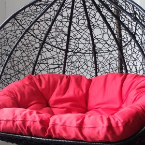 Suuri metalli ulkona 3-paikkainen puutarhakeinu