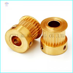 Pieni CNC-työstö messinki jakohihnan hihnapyörä