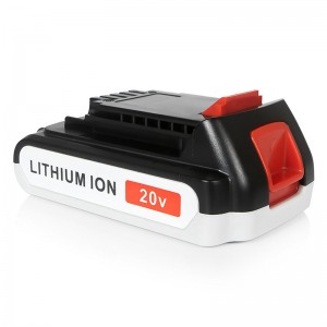 Li-ion 1500mAh 20V akkujen vaihtotyökalujen akut mustalle ja deckerille LB20, LBX20, LBX4020, LB2X4020