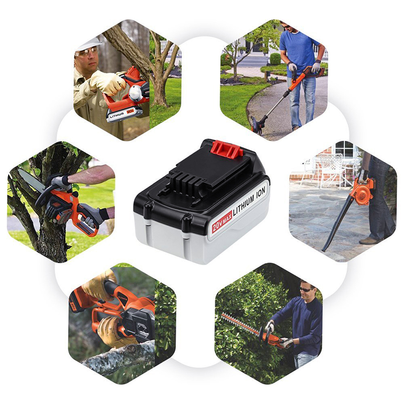 Li-ion 20V 4000mAh vaihtoakut Black u0026 Decker LB20-, LBX20-, LBX4020-, LB2X4020-akkuille