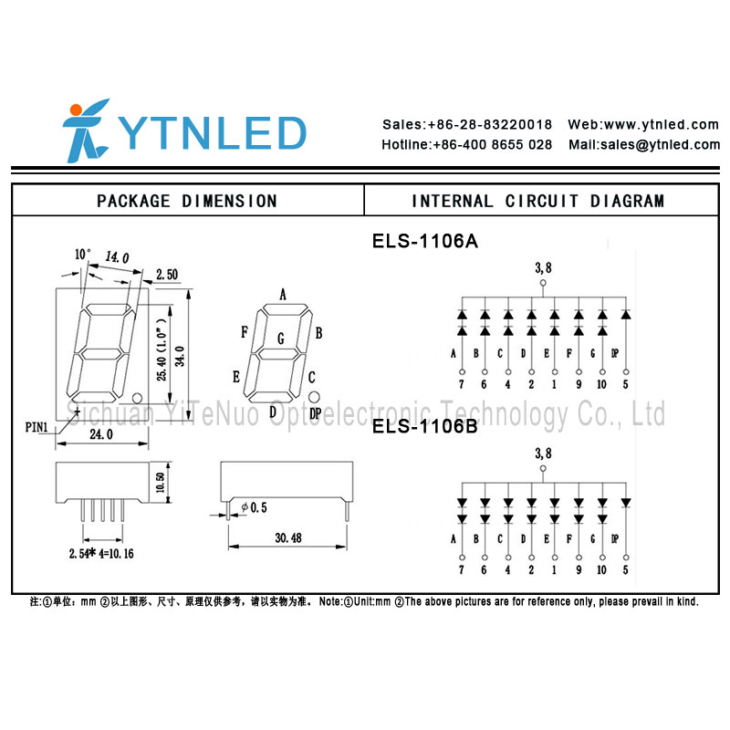 1 tuuman punainen 1-numeroinen 7 segmentin LED-näyttö, digitaalinen putki