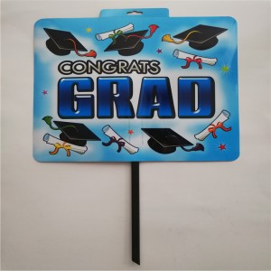 Mukautettu tulostus ulkokäyttöön pihakyltti muovilevy lomakoristeet