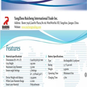 älykäs alumiini-sokeriruo'on taittuva kävelykeppi sokeille ihmisille lämpimästi